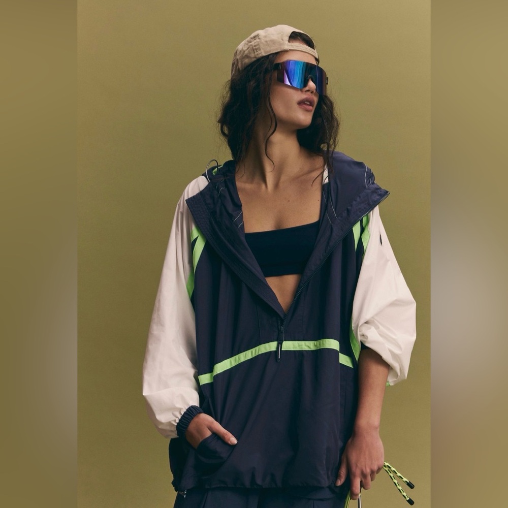 Free People Care FP Like The Wind Logo Jacket